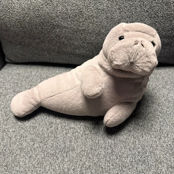 Weighted Bubble the manatee Heatable & Coolable Plush (never heated or cooled) - Picture 1 of 9